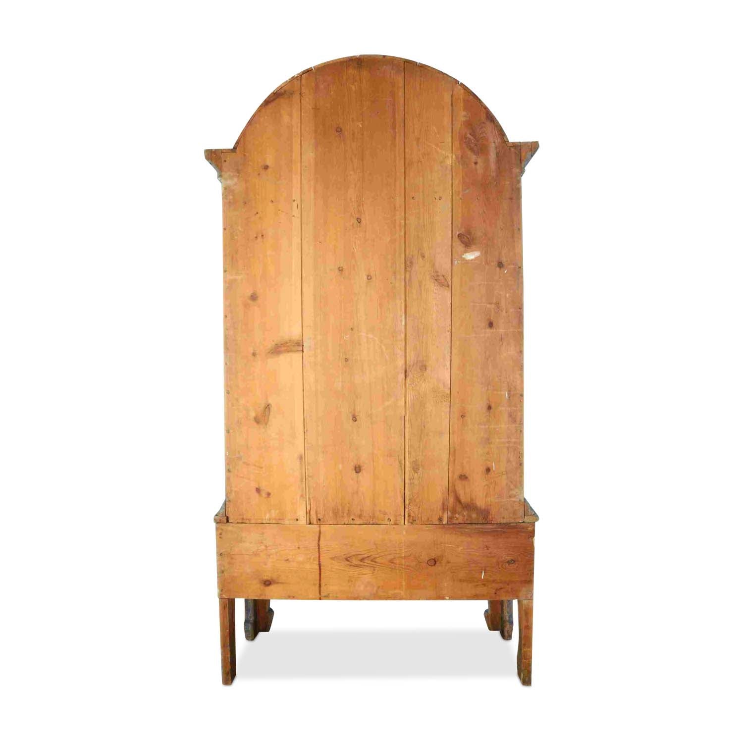 Swedish Gustavian Blue Painted "Allmoge" Dome Topped Cupboard Eleish Van Breems Home