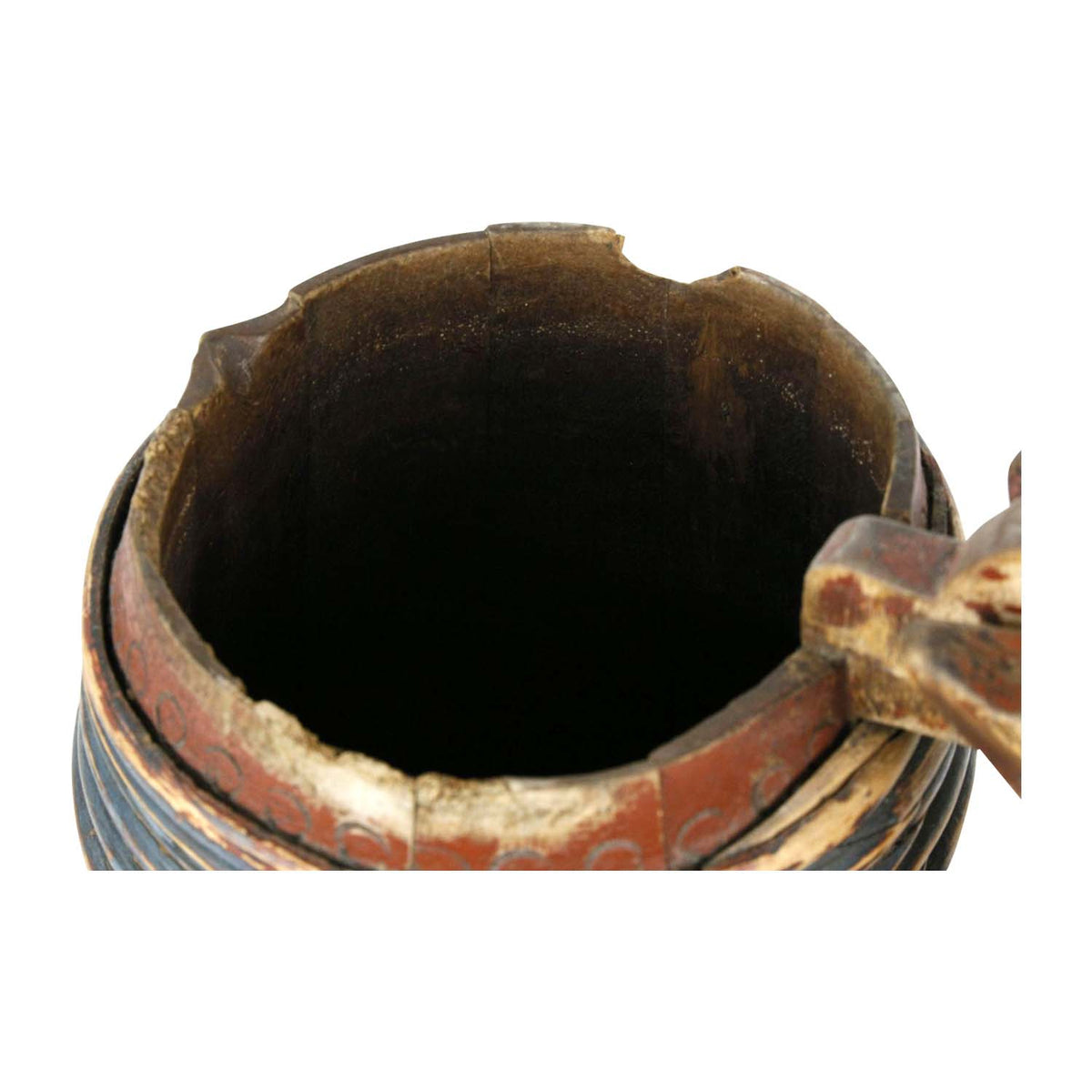 Swedish Painted Wood Tankard, circa 1852 Eleish Van Breems Home