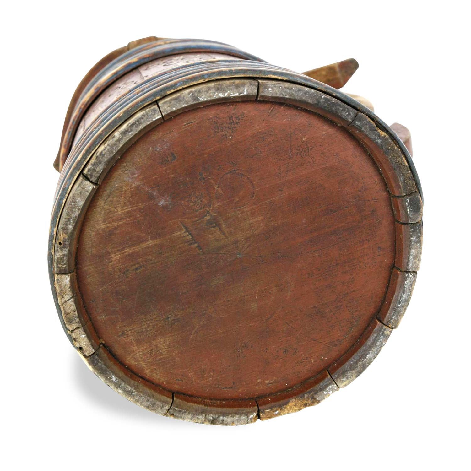 Swedish Painted Wood Tankard, circa 1852 Eleish Van Breems Home