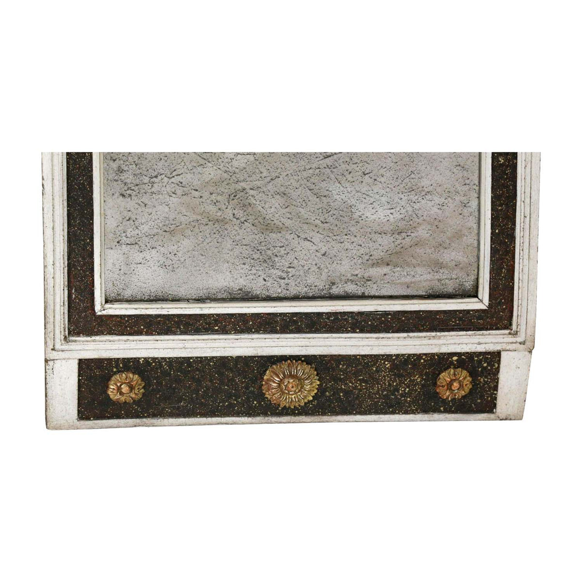 Swedish Eglomise Classical Carved Mirror, Early 20th Century Eleish Van Breems Home