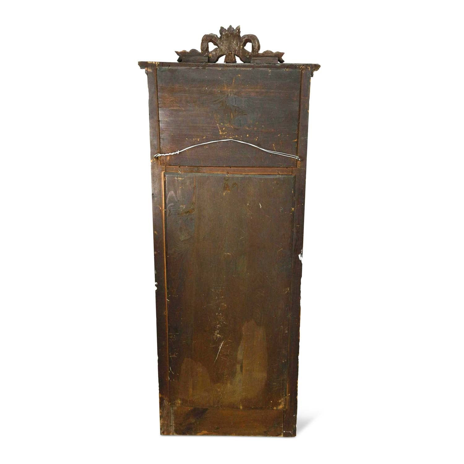 Swedish Eglomise Classical Carved Mirror, Early 20th Century Eleish Van Breems Home