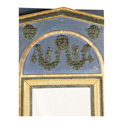 Swedish Neoclassical Mirror with Lion and Grecian Figures, circa 1830
