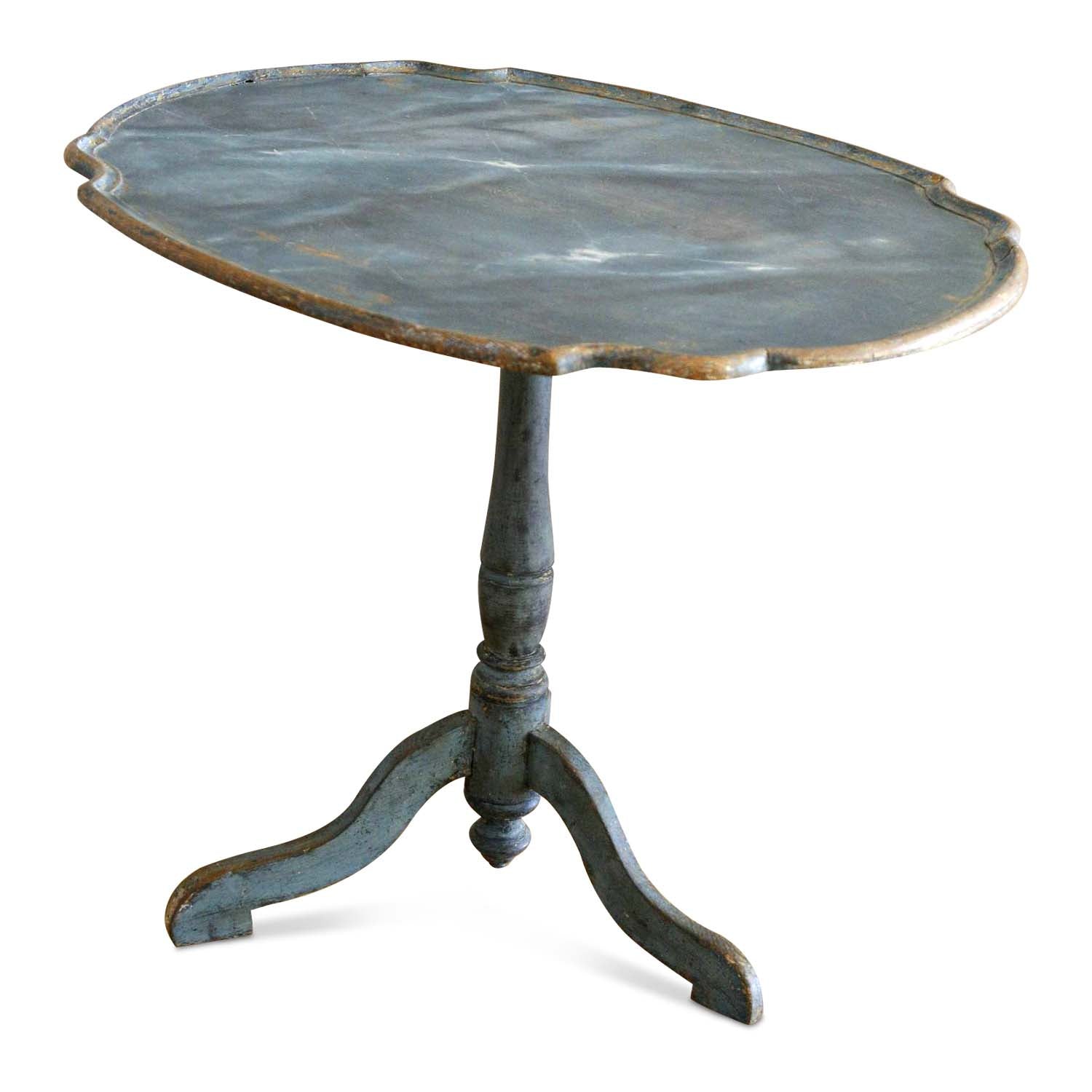 Swedish Rococo Faux Marble Tea Table Eleish Van Breems Home