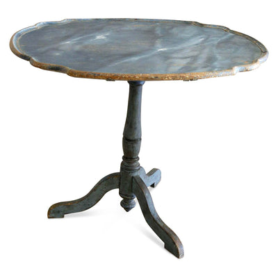 Swedish Rococo Faux Marble Tea Table