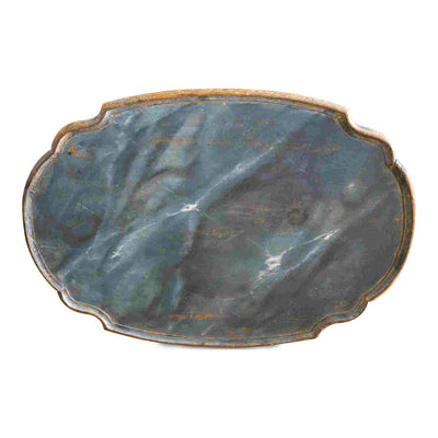 Swedish Rococo Faux Marble Tea Table