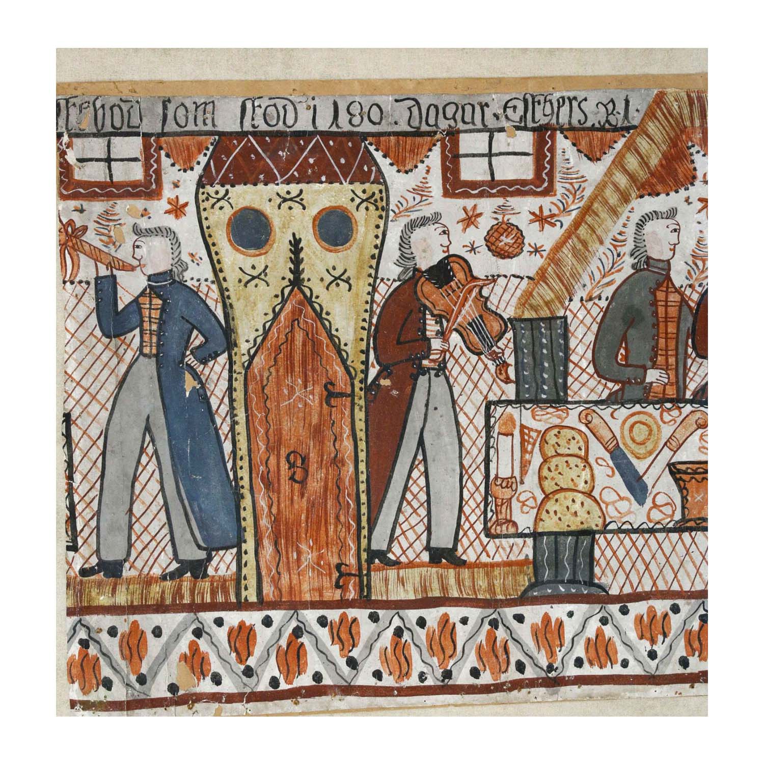 Swedish Folk Art Bonad, circa 1833 Eleish Van Breems Home