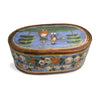 Large Scandinavian Decorated Oval Band Box, 19th Century