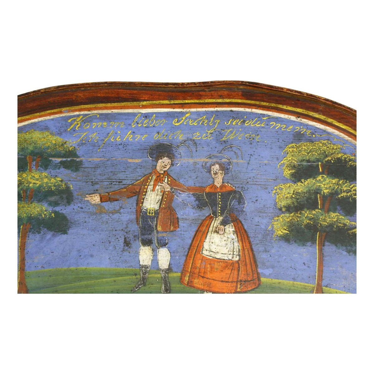 Large Scandinavian Decorated Oval Band Box, 19th Century Eleish Van Breems Home