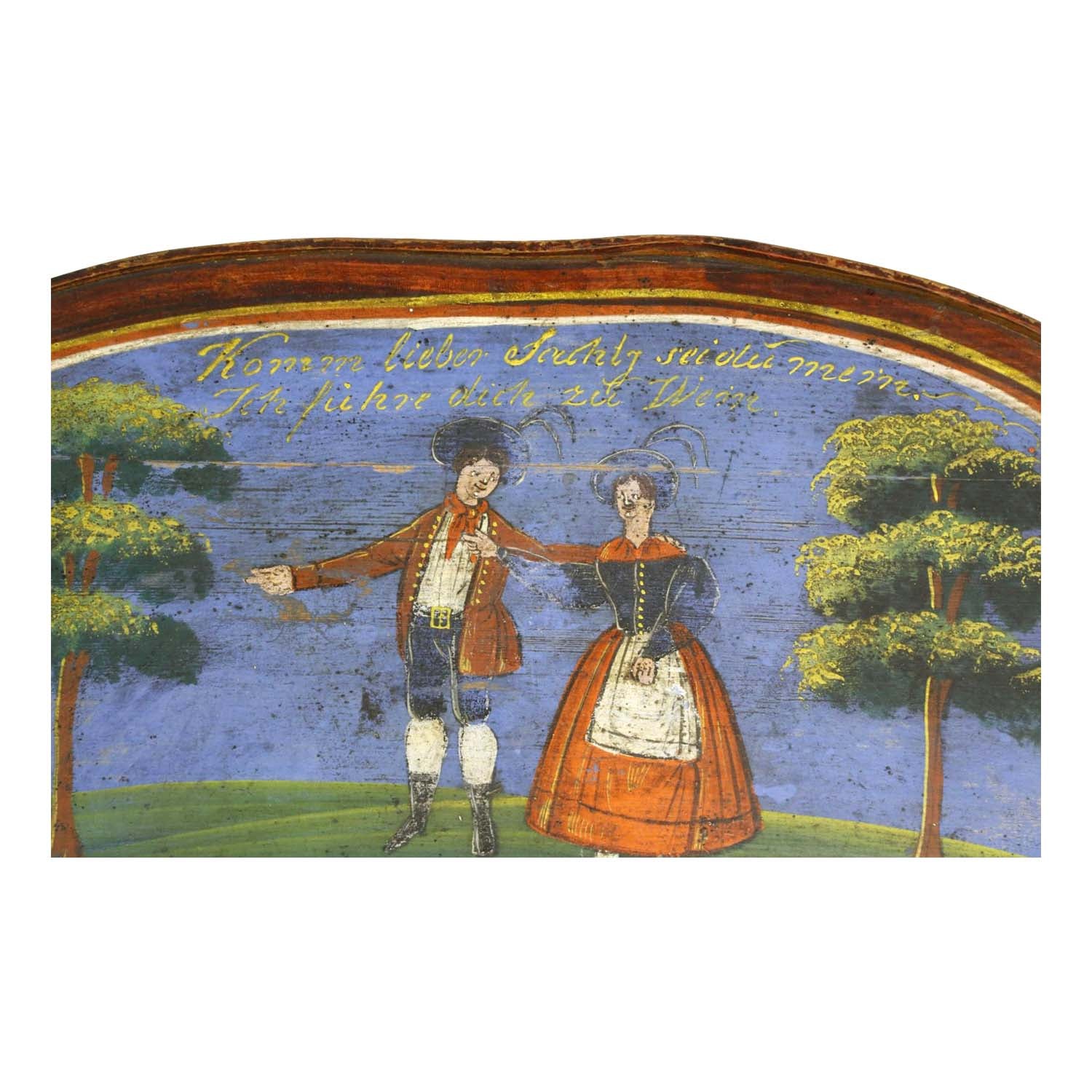 Large Scandinavian Decorated Oval Band Box, 19th Century Eleish Van Breems Home