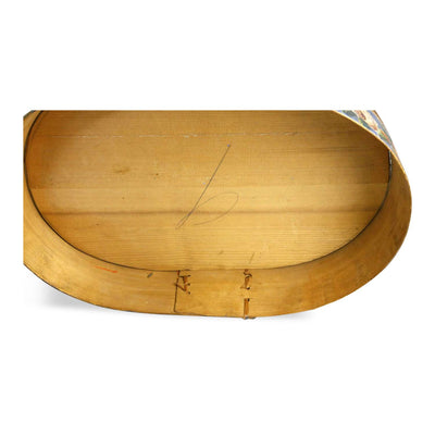 Large Scandinavian Decorated Oval Band Box, 19th Century