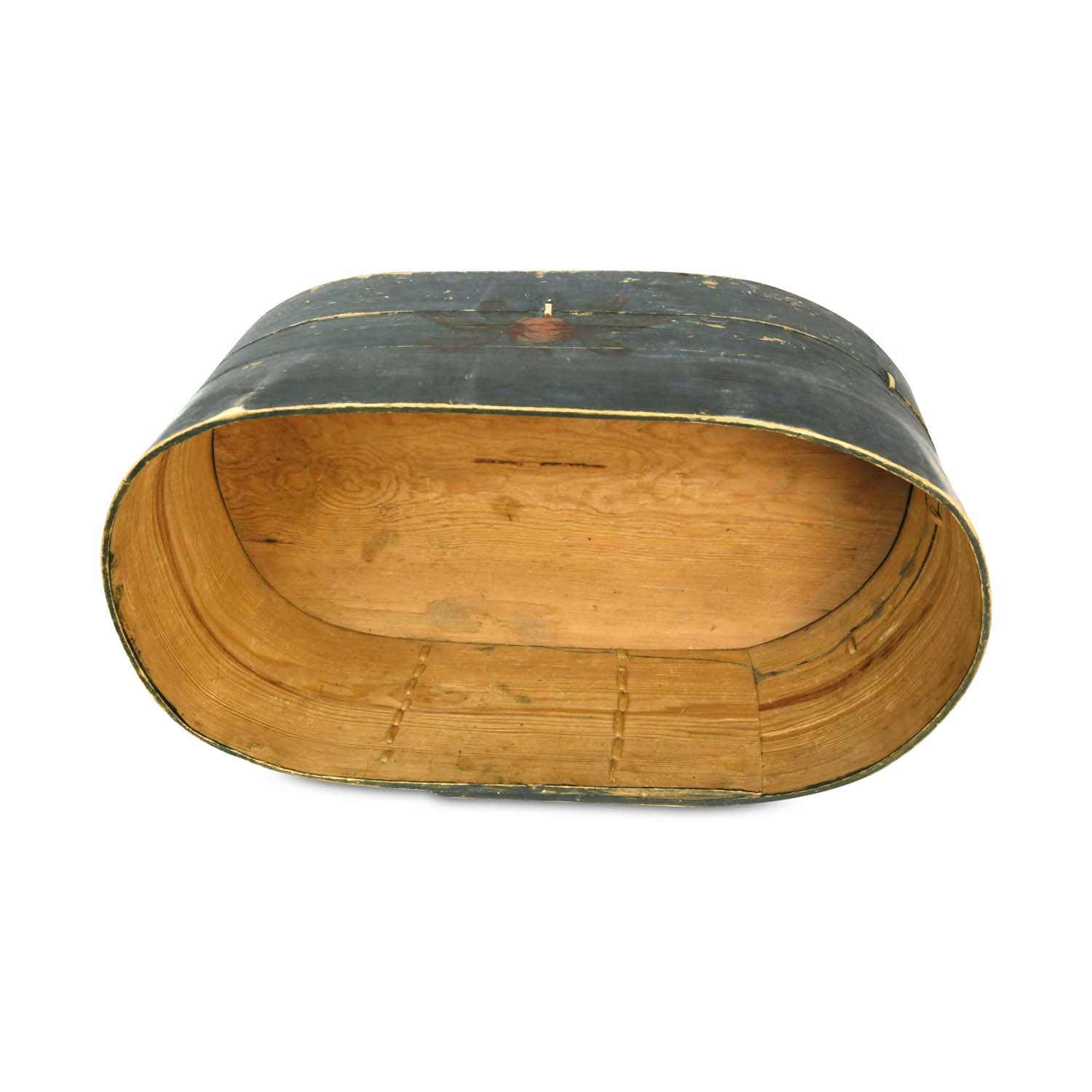 Scandinavian Decorated Oval Band Box, circa 1843 Eleish Van Breems Home