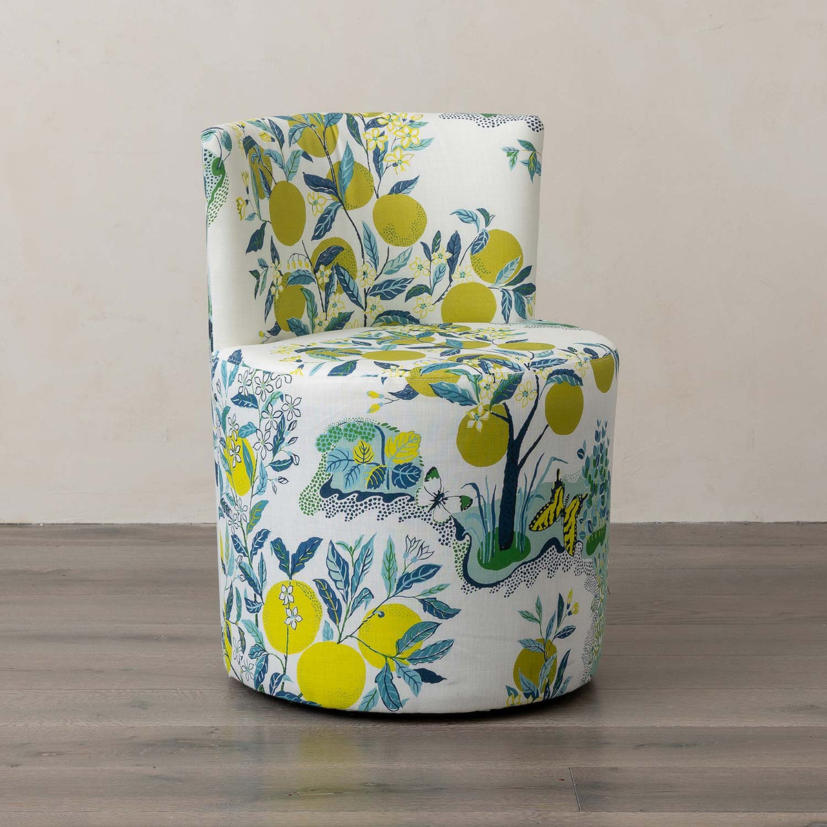 Bali Outdoor Swivel Chair in Citrus Garden Pool Eleish Van Breems Home