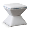 Hamilton Outdoor Ottoman in Fresno Alabaster Contrast Welt Davenport Blue