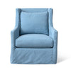Lotus Outdoor Swivel Chair in Davenport Blue
