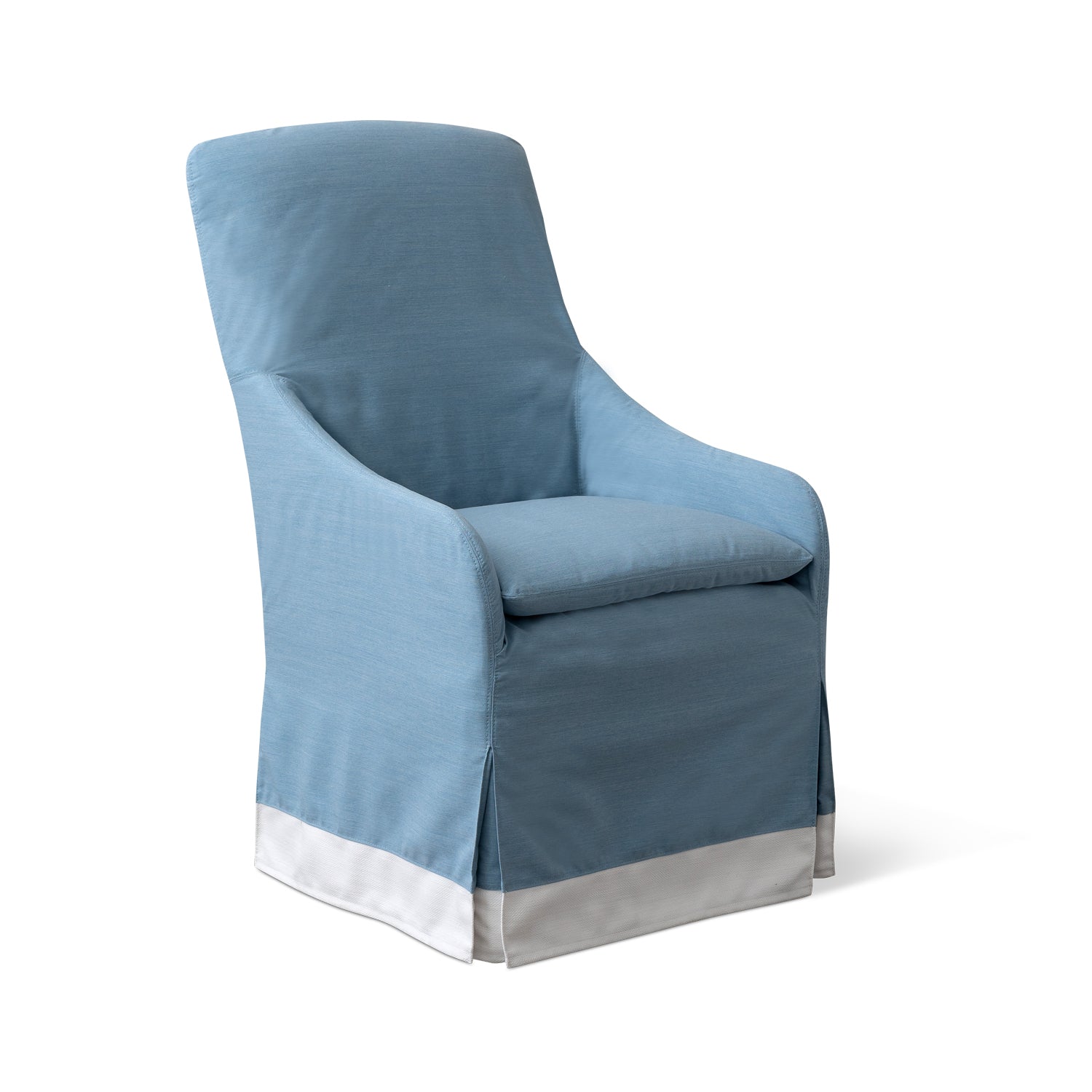 Mimosa Outdoor Dining Chair in Davenport Blue with Banding