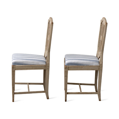 Set of Six Swedish Gustavian Dining Chairs, 19th Century