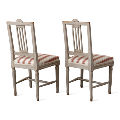 Pair of Swedish Gustavian Side Chairs, Early 19th Century