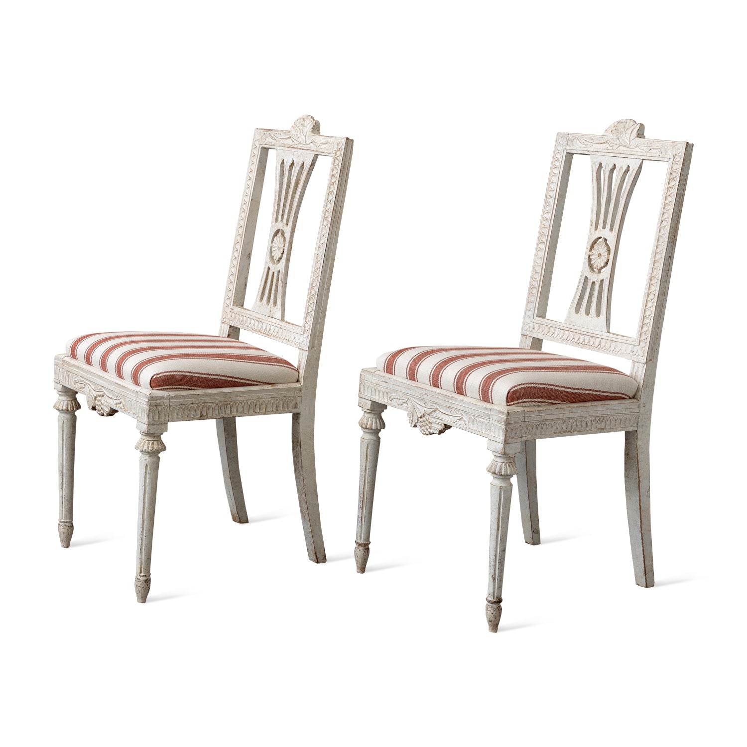 Pair of Swedish Gustavian Style Side Chairs, Late 19th Century Eleish Van Breems Home
