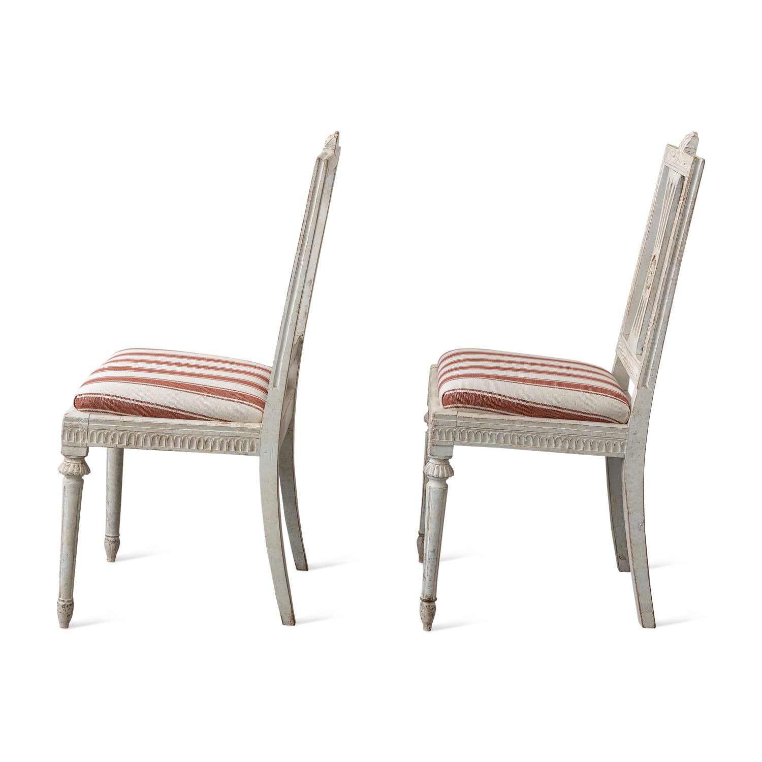 Pair of Swedish Gustavian Style Side Chairs, Late 19th Century Eleish Van Breems Home