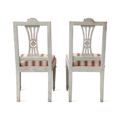 Pair of Swedish Gustavian Style Side Chairs, Late 19th Century