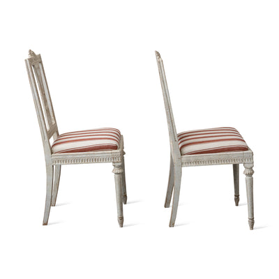 Pair of Swedish Gustavian Style Side Chairs, Late 19th Century