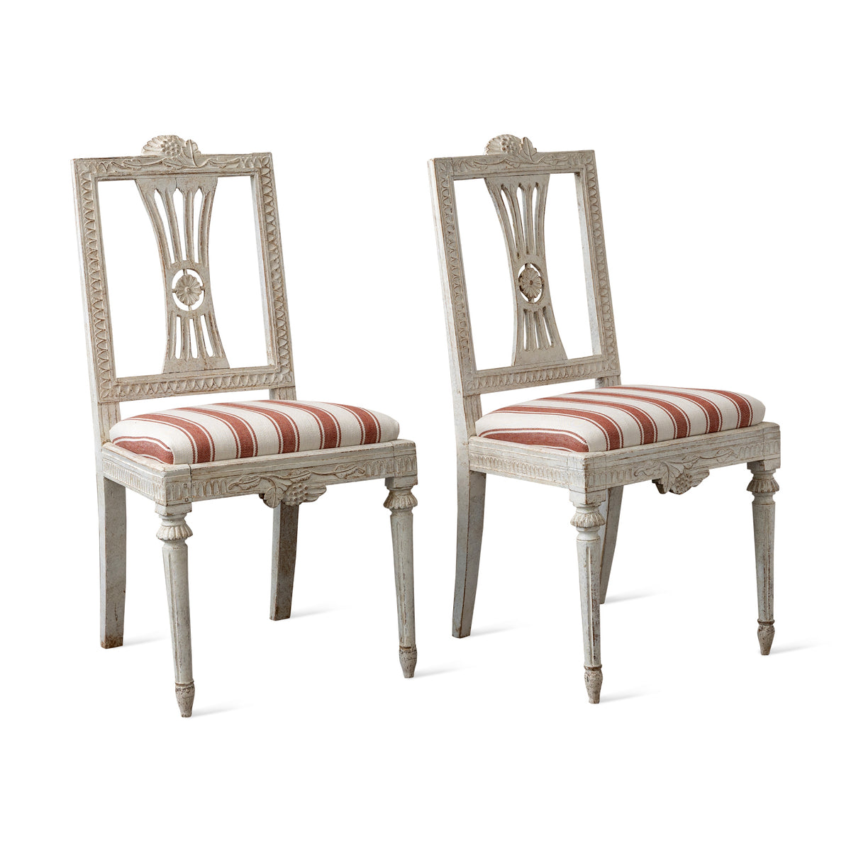 Pair of Swedish Gustavian Style Side Chairs, Late 19th Century Eleish Van Breems Home