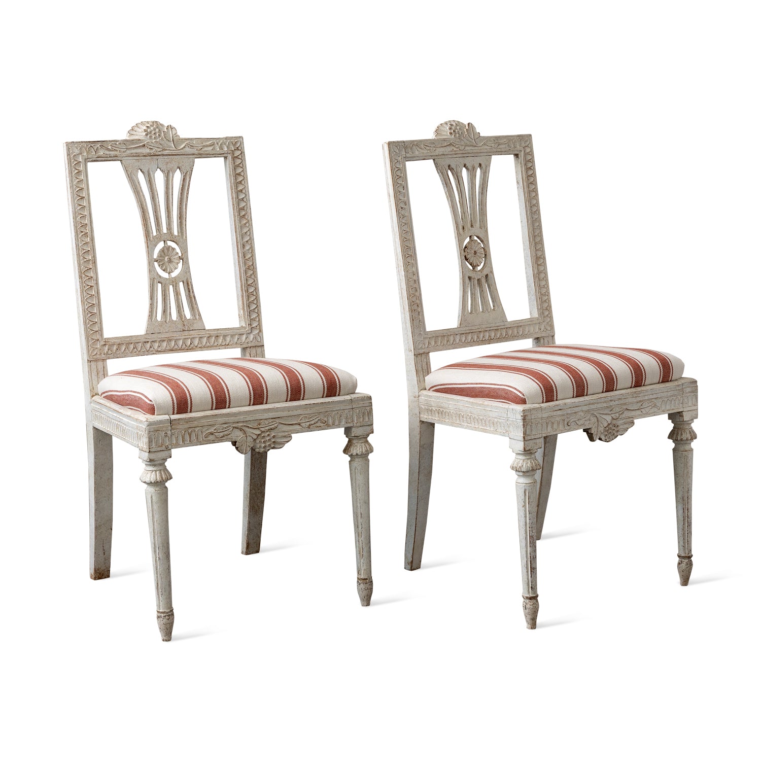 Pair of Swedish Gustavian Style Side Chairs, Late 19th Century Eleish Van Breems Home