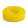 Flat Yellow Cased Glass Vase
