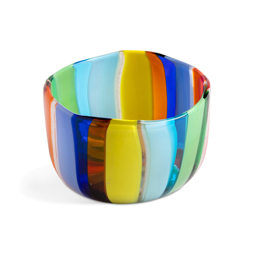 Striped Murano Glass Bowl