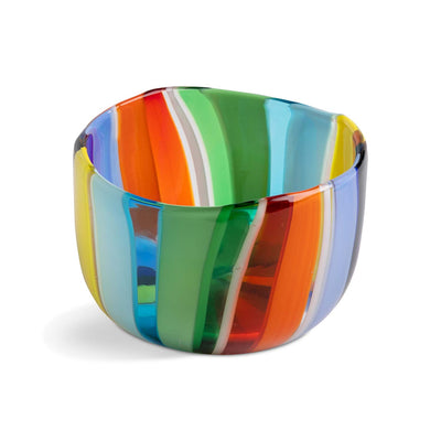 Striped Murano Glass Bowl