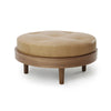 Elly Round Ottoman in Anil Sand