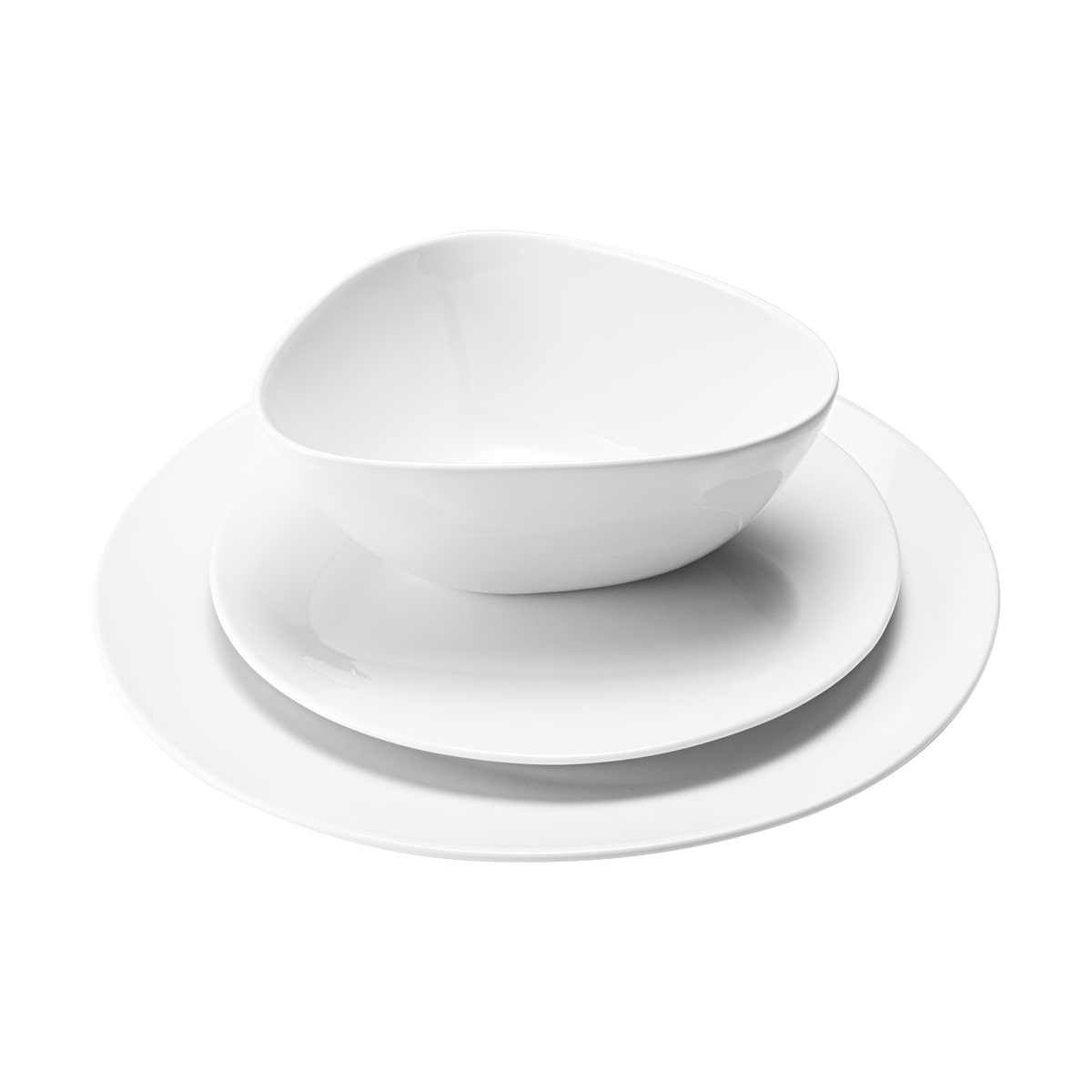 Georg Jensen Sky Porcelain 3 Piece Dinnerware Set