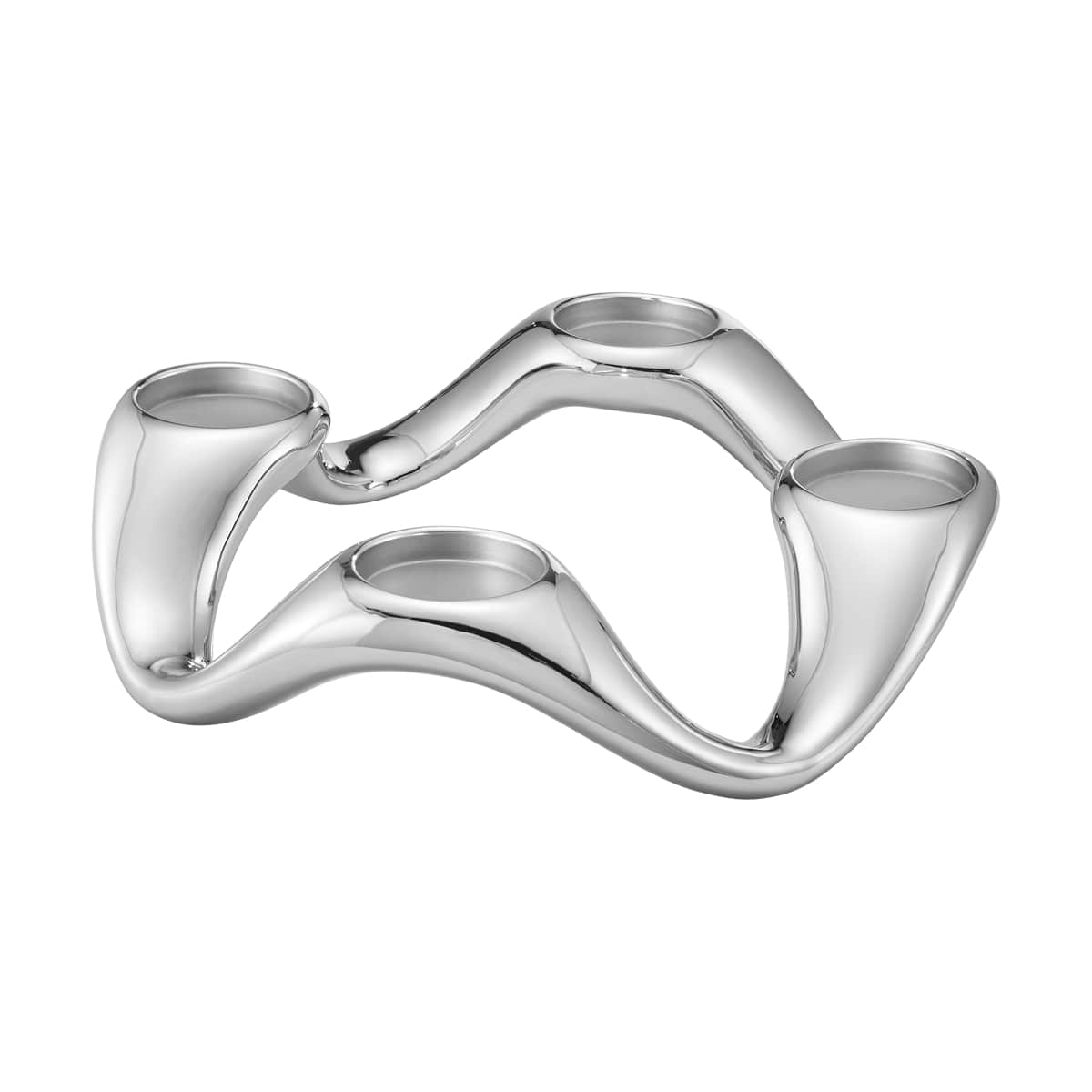 Georg Jensen Cobra Stainless Steel Round Candleholder - Eleish Van