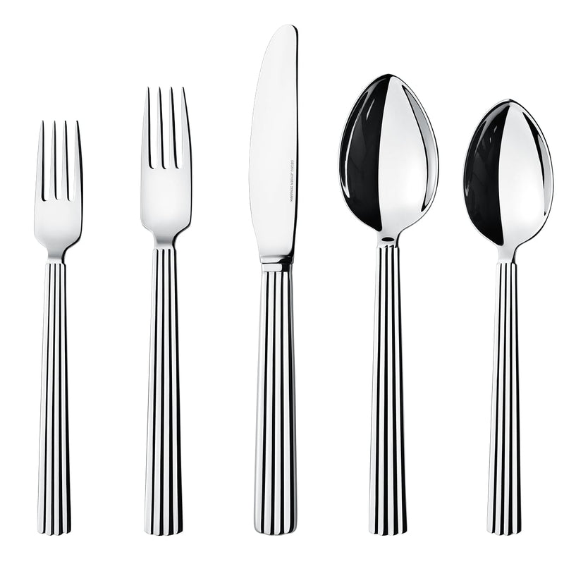 Georg Jensen Bernadotte 5 Piece Stainless Steel Cutlery Set