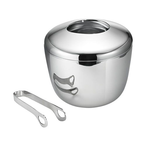 Georg Jensen Sky Stainless Steel Ice Bucket & Tongs
