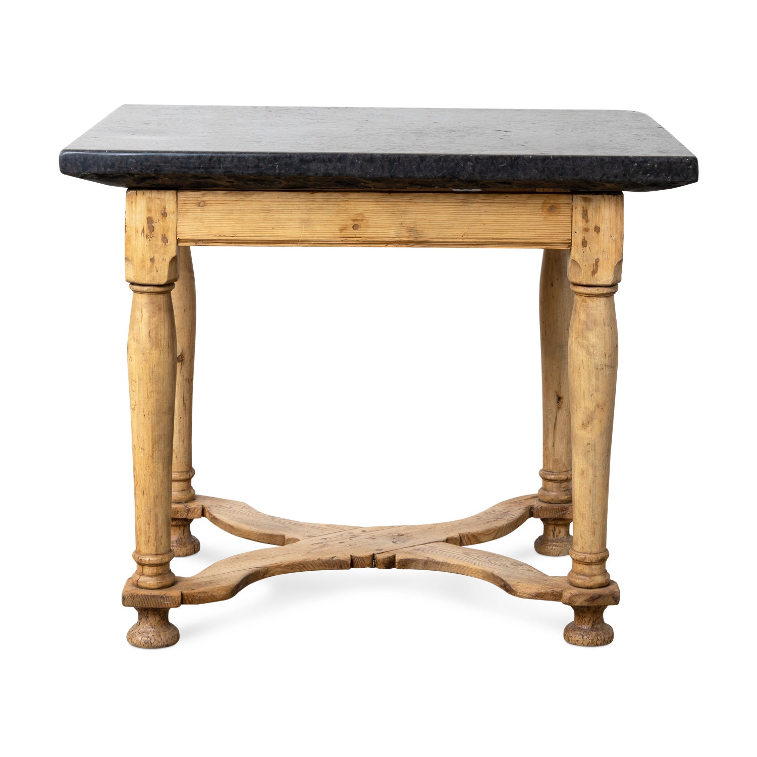 Swedish Baroque Table with Black Stone Top, c. 1740 Eleish Van Breems Home