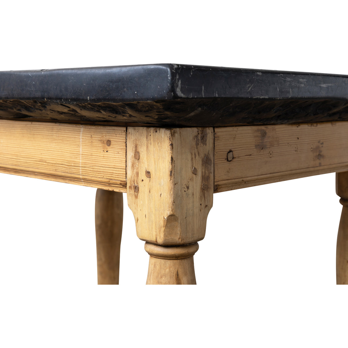 Swedish Baroque Table with Black Stone Top, c. 1740 Eleish Van Breems Home
