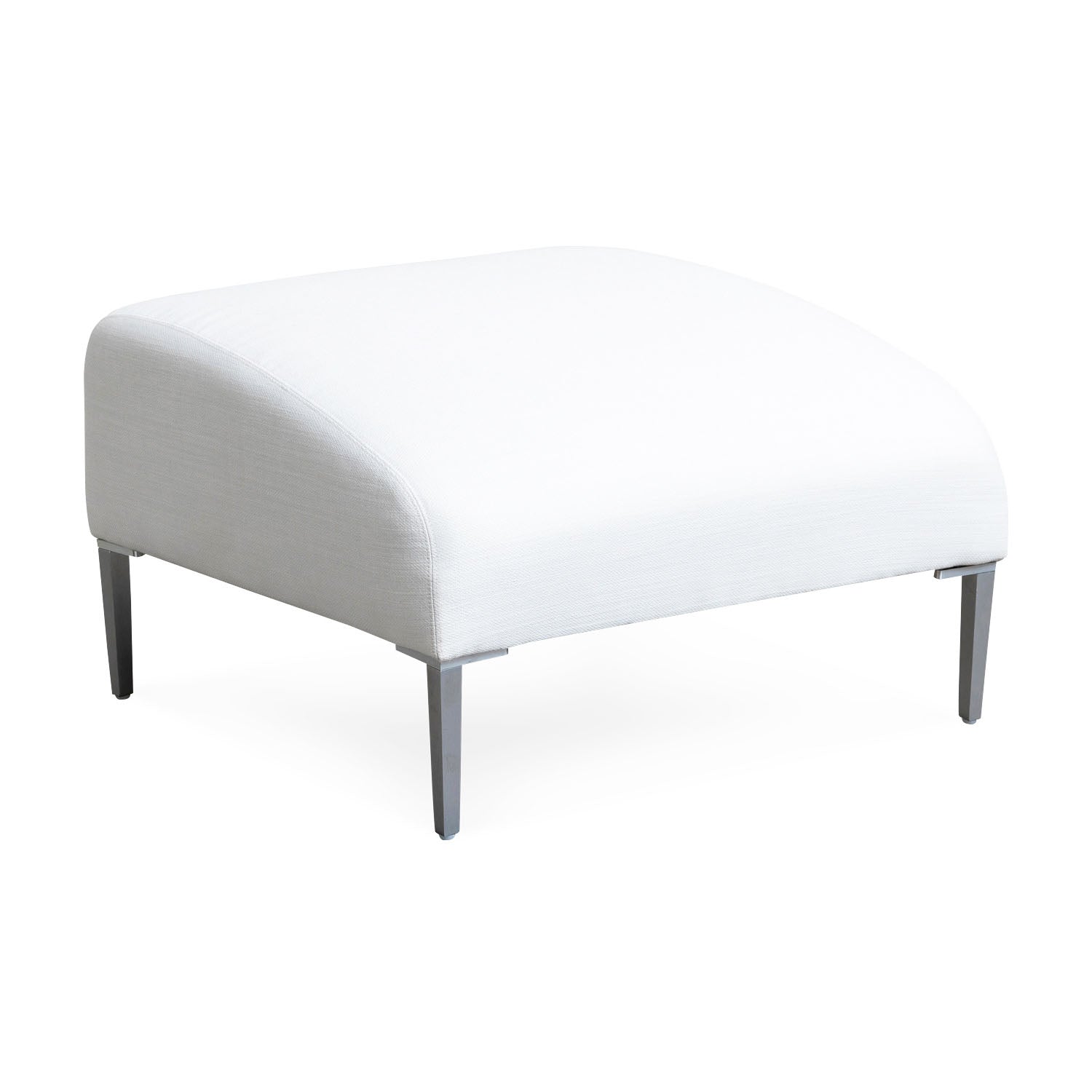 Boca Outdoor Ottoman in Fresno Alabaster Eleish Van Breems Home