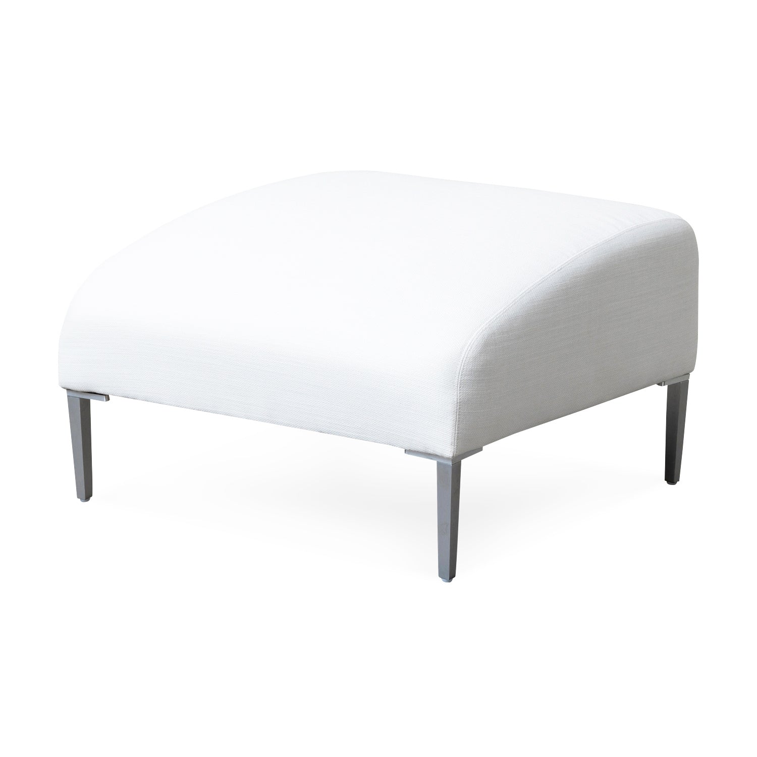 Boca Outdoor Ottoman in Fresno Alabaster Eleish Van Breems Home