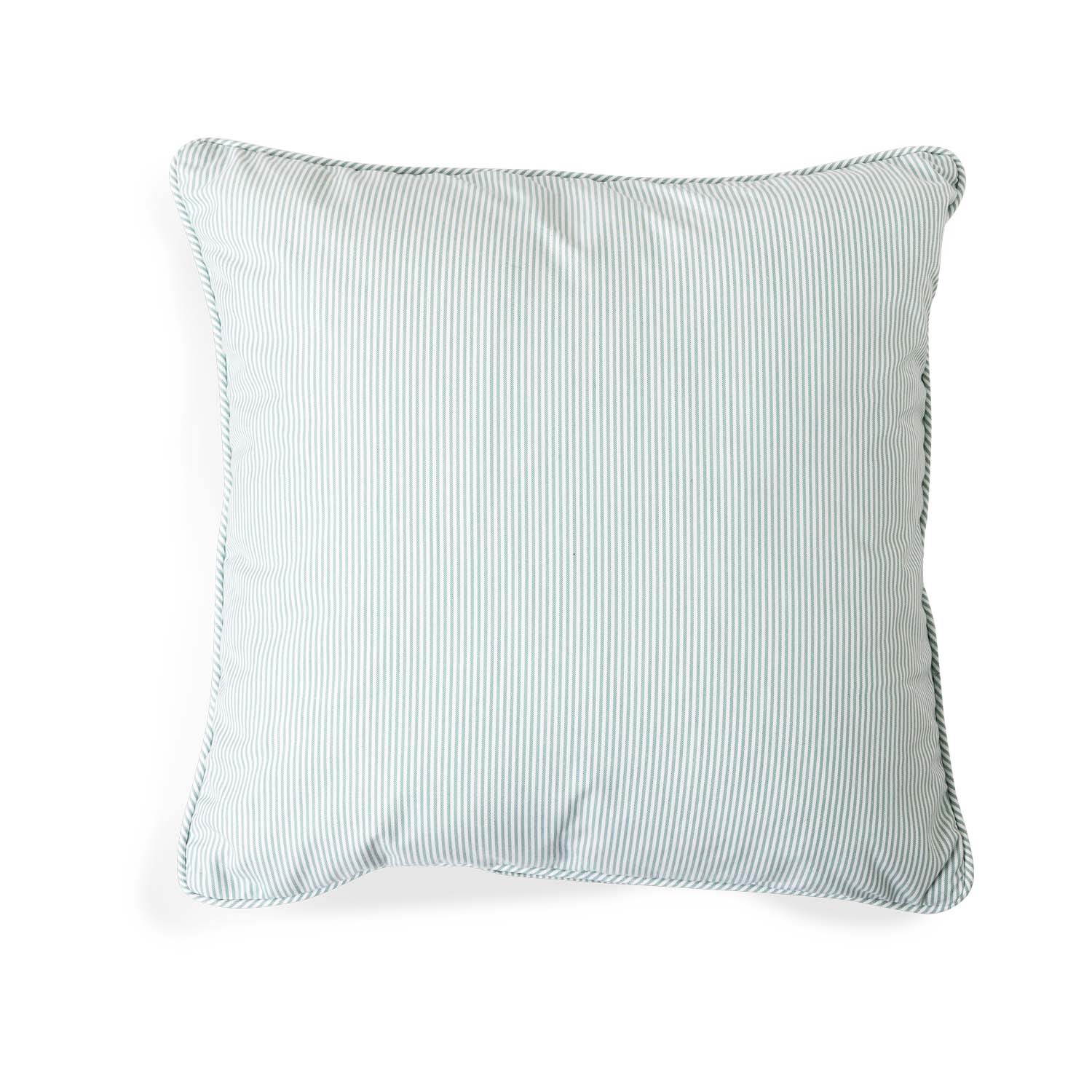 Outdoor Pillow Hiking Ticking Opal Self Welt 20x20 Eleish Van Breems Home