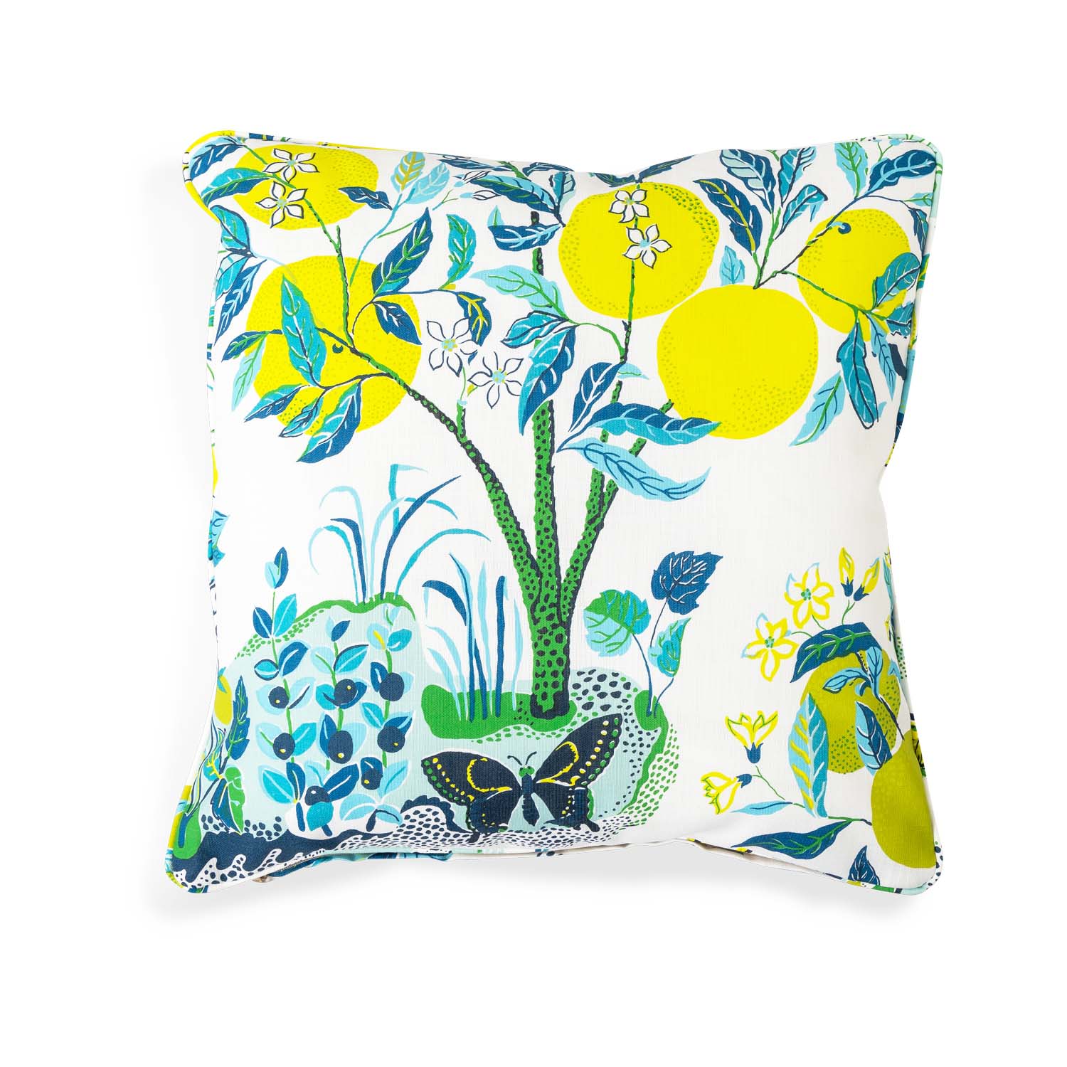 Outdoor Pillow Citrus Garden Pool Self Welt 20X20 Eleish Van Breems Home