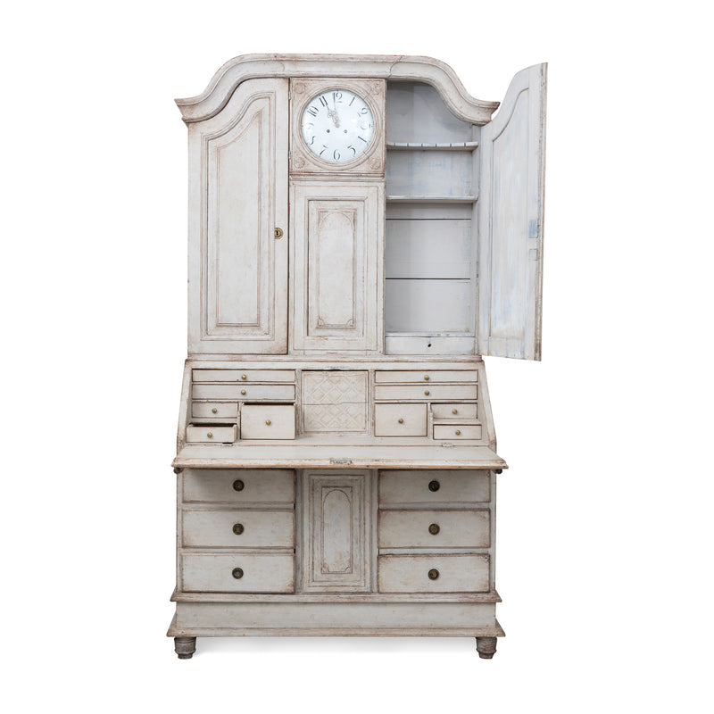 Swedish Gustavian Clock Secretary