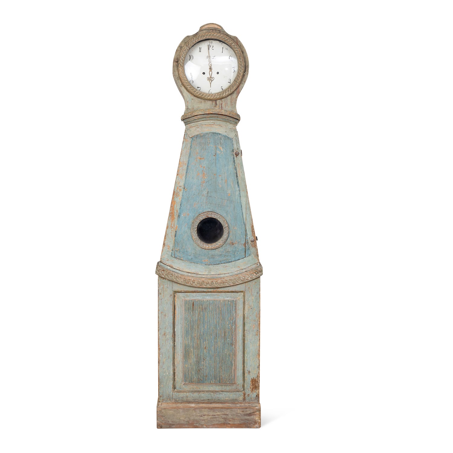 Swedish Blue and Grey Tallcase Clock Eleish Van Breems Home
