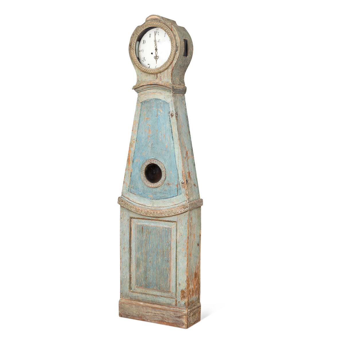 Swedish Blue and Grey Tallcase Clock Eleish Van Breems Home