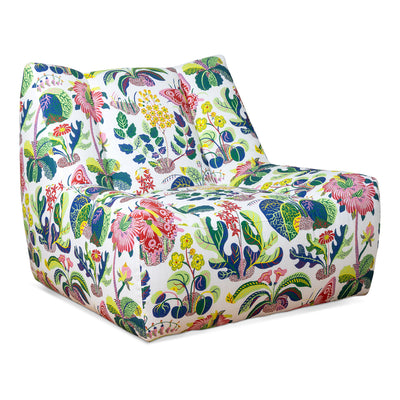 Lido Indoor Outdoor Swivel Chair in Exotic Butterfly Spring