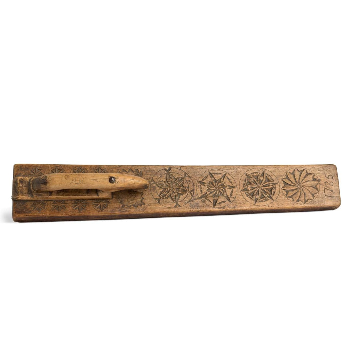 Swedish Carved Mangle Board dated 1785 Eleish Van Breems Home