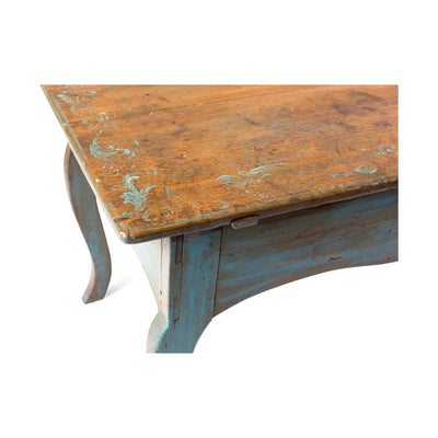 Swedish Rococo Style Blue Table, 19th century