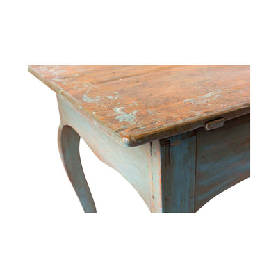 Swedish Rococo Style Blue Table, 19th century
