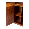 Danish Cuban Mahogany Two Door Storage Cabinet with Bookcase Top