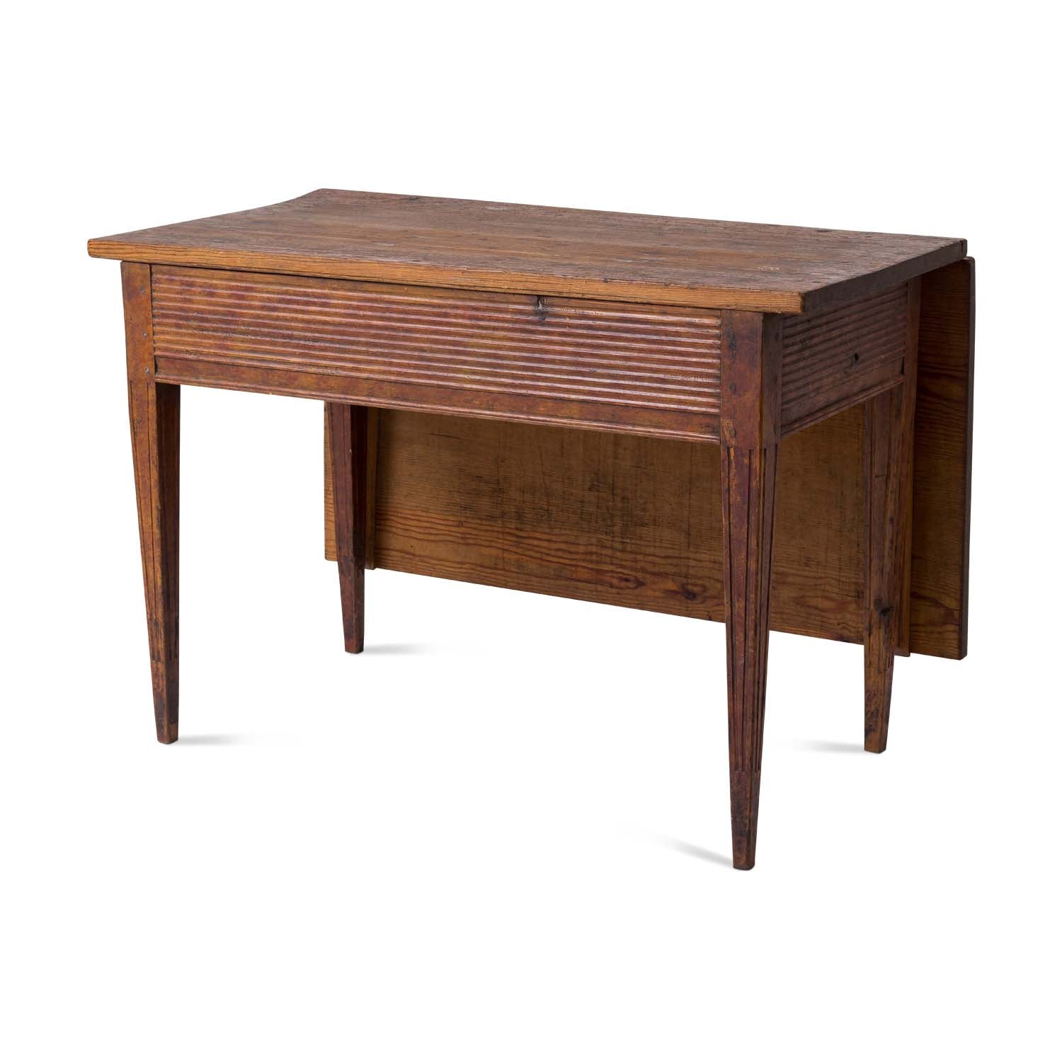 Swedish Gustavian Side Table with Drop-leaf Eleish Van Breems Home